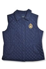 LRL Ralph Lauren Womens Navy Blue Full Zip Crest Logo Vest, 2XL XXL LRL-079 picture