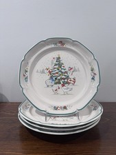 International China Country Christmas Dinner Plates 10 3/4 Inches, Set of 4 picture