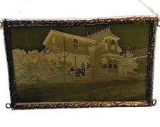 ANTIQUE C. 1890s GLASS PLATE NEGATIVE IN ORNATE FRAME HENRY E. WARREN ATTR -READ picture