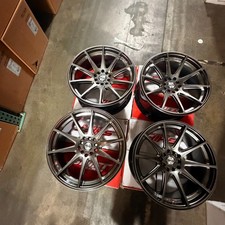 Used 18x9 Shift H34 Gear 5x100/5x114.3 30 73.1 Platinum Silver Wheels set(4) picture