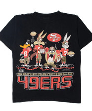 Vintage 1993 San Francisco 49ers Looney Tunes black shirt VK14377 picture