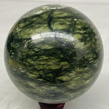 Natural Southern Jade Sphere Green Serpentine Crystal Ball Healing 1960g 4.32LB picture
