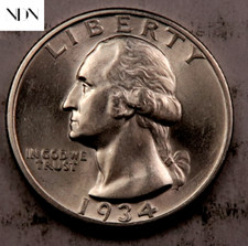 1934-D Washington Quarter - Gem BU - 90% Silver - Key Date picture