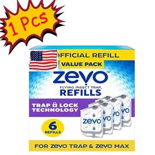 (6 Refill Cartridges) Zevo Flying Insect Trap Refill Cartridges -fruit,Insects, picture