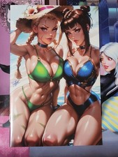 Artist Alley Comics Multiverse Saga  Cammy & Chun Li Bikini Cosplay virgin 🏆 picture