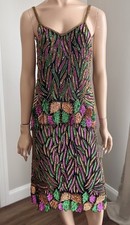 VTG Nancy K Silk Beaded 2 Piece Top Sequin Skirt Set M India Cocktail Party picture