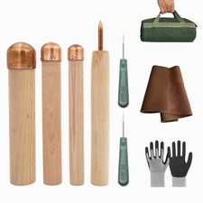 Enphla 9 Pcs Flint Knapping Tools, Flint Knapping Kit for Pros and Beginners,... picture