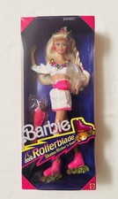 NEW/NRFB 1991 Barbie Rollerblade Skates Flicker 'n Flash Doll-Vtg Mattel #2214 picture