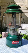 Vintage Coleman 220F 228F Dual Mantle Fuel Outdoors Camping Lantern Lamp picture