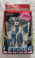 1985 Gakken Henshin Robo AFC-01 Legioss Blue Robotech - Alpha Fighter w/Box picture