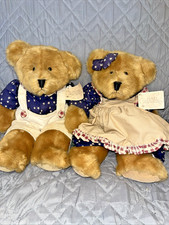 Vintage Pair 15” Russ Berrie Bears From The Past Collection w/ Tags  #760 picture