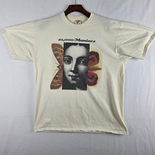Jerzees 10,000 Maniacs These Are Days Vintage 1993 Band Tour Tee Cream Size XL picture
