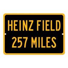 Heinz Field Custom Distance Mileage Sign Pittsburg Steelers Football Fan Gift picture