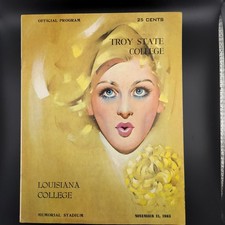 1965 Troy State College vs Louisiana College Football Program Vintage NCAA picture