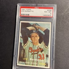 Topps 1957 Lew Burdette Psa8 picture