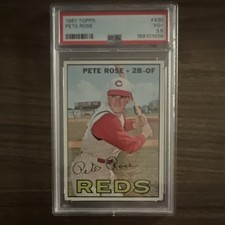 Topps 1967 - Pete Rose Cincinnati Reds Baseball [Base] #430 PSA 169101926 picture