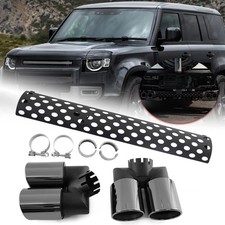 3Pcs Tail Pipe Throat Exhaust Khan Look For LR Defender 110 90 130 2020-2025 picture