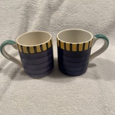 Pier 1 Imports Handpainted Geometric Shapes Coffee /Mug Painted EUC lot 2     y6 picture