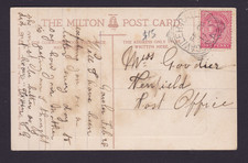 South Australia 1d Red 1911 Postcard Gawler Railway SA Square Circle PMK (SH77) picture