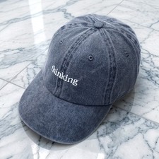 Anthropic Claude Thinking Hat Navy Blue Adjustable Strapback Baseball Cap New picture