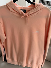 A.P.C. Pink Solid Logo Drawstring Pullover Hoodie Men's XL Regular picture