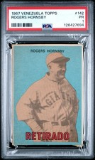 1967 Venezuela Topps Rogers Hornsby #142 PSA 1 picture