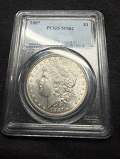 1887-P Morgan Silver Dollar  PCGS MS62 - Nice Coin picture