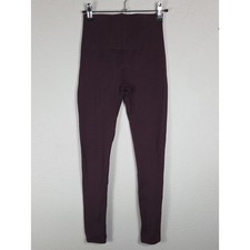 SPANX Essential Leggings Women XS Burgundy Good High Rise Tummy Control FL1415 picture