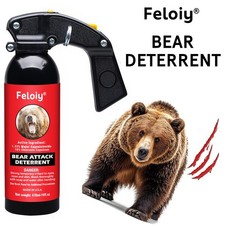 Feloiy 35ft Bear Deterrent Repellent Spray 16oz Glow Cap Camping Hiking picture