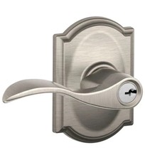 (Lot of 6) Schlage F51A WIT 619 CAM Whitney Keyed Entry Door Lever Set Satin Nic picture