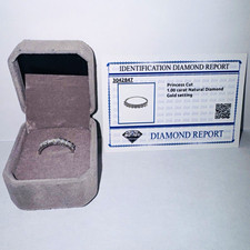 Princess Cut Natural Diamond 18k Gold Engagement Ring 1.00ctw Size 7 DIA picture