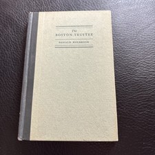 The Boston Trustee - Donald Holbrook - Rare Massachusetts Financial History 1937 picture