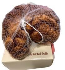 Vtg Global Dolls Lorie Dark Golden Brown Doll Wig Sz 7-8 NOS Long Braided Hair picture