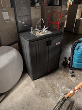 SUNCAST Full-Size Portable Hand Sink with Hot & Cold Water Tank (see description picture