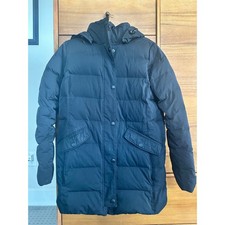 Lands End Down Puffer Parka Jacket S Black Excellent picture