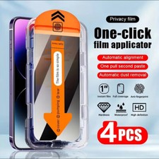 4-Pack Premium Privacy Screen Protector Anti-Spy for iPhone 18 17 16 15 Pro Max picture