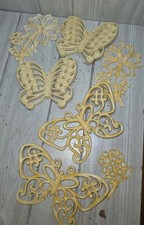Vtg Homco Cream Color Syroco Grandma 4 Butterflies & 3 Flowers Home Interiors  picture