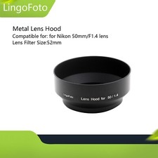 LingoFoto 52mm Metal Lens Hood 50 / 1.4 Lens Shade for Nikon 50mm f/ 1.4 lens picture