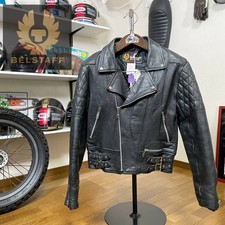 Bellstaff 1978 Vintage Leather Jacket Black/36 Deadstock, 70s Style picture