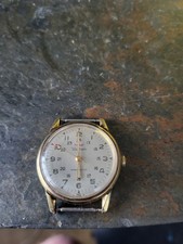vintage swiss waltham military manual wind watch runs needs service picture