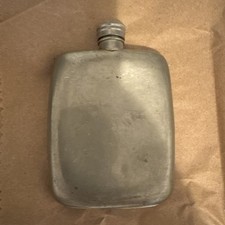 Vintage English British Pewter Liquor Flask Culf and Kay Old Whiskey 5 Ounce Oz picture