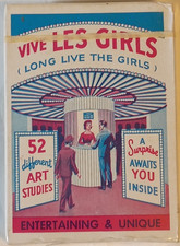 Vintage 1950s Vive Les Girls Playing Cards Sealed NOS Risque Pinup Art Studies picture