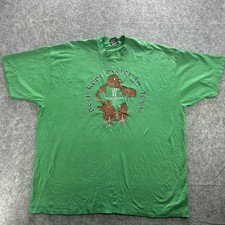 Vintage Woodsboro ISD Shirt Mens 2XL Green Best Kept Secret Texas Eagle 90s Tee picture