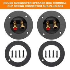 2Pcs Speaker Box Terminal Round Spring Cup Connector Subwoofer Enclosure New picture