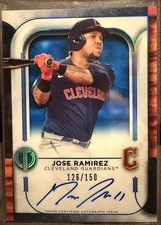 2022 Topps Tribute Autograph Jose Ramirez refractor #TA-JR Blue /150 (AU) picture