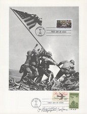 Iwo Jima: Joe Rosenthal ~ Signed 'Flag-Raising' Photograph ~ PSA DNA picture