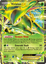 2013 Virizion EX 9/101 Holo EX Rare Plasma Blast Pokemon Near Mint picture