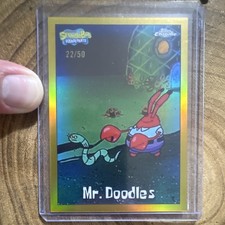 Topps 2025 Chrome SpongeBob SquarePants #108 Mr. Doodles Gold 22/50 picture