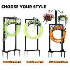 Heavy Duty Garden Hose Holder Freestanding Yard Stand Metal picture