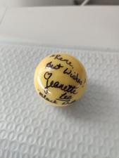 Signed JEANETTE LEE, Black Widow Logo Billiard Pool Cue Ball Autographed picture